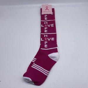 Breast Womens Cancer Awareness  Socks Size‎ 9-11 NWT